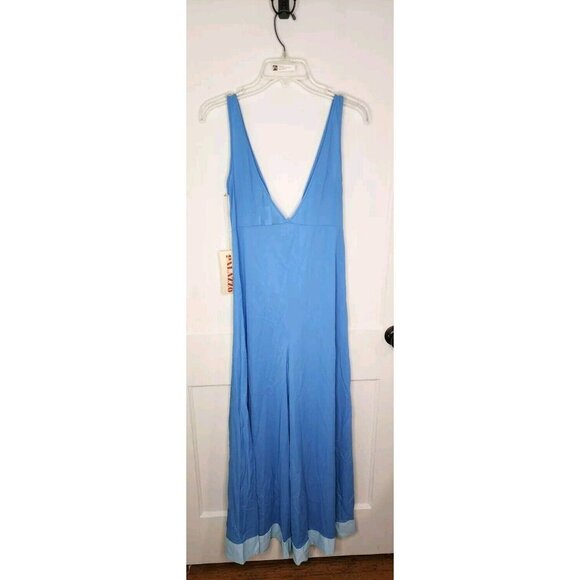 Size Medium Vantage Ralph Blain Blue Nylon Jumpsuit Lingerie NWT - Picture 2 of 5
